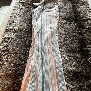 Salt Life| Multicolor Striped Beach coverup | tassel tie waist | cropped leg